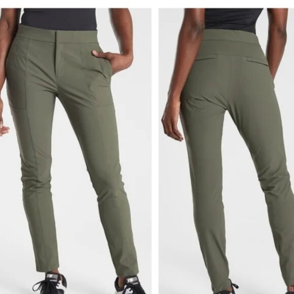 ATHLETA Wander Stash Skinny Pant Green Size 8 - Picture 1 of 7